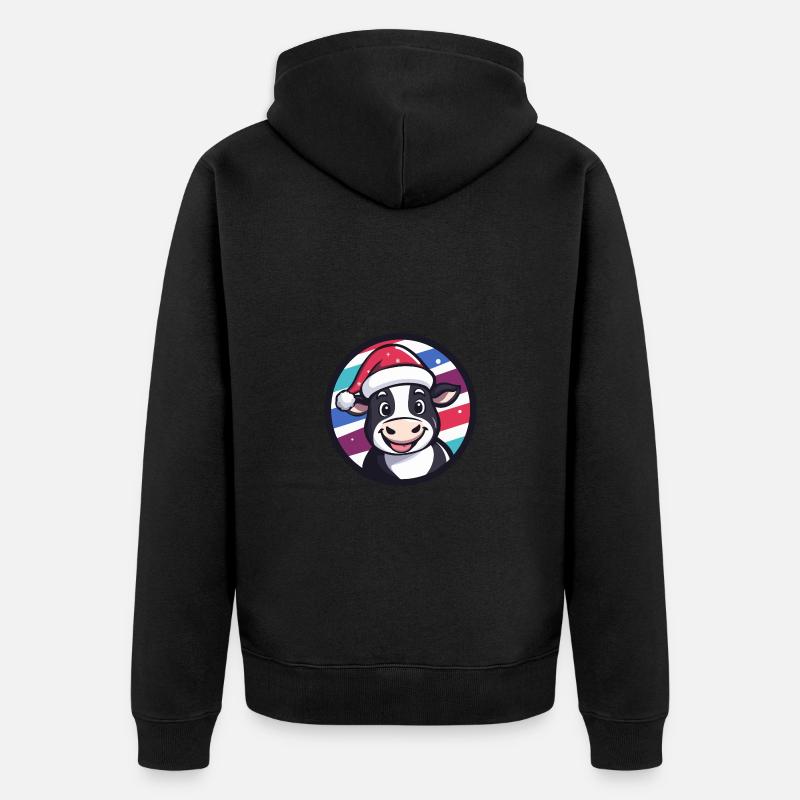 Vache Noël Noël - Veste à capuche bio Premium Unisexe - noir