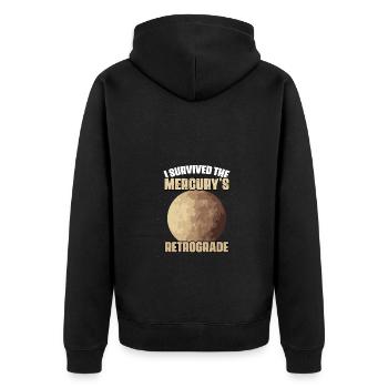 C’est drôle que j’ai survécu à la rétrogradation de Mercure pendant un - Veste à capuche bio Premium Unisexe - noir - Dos - Nico (187cm)