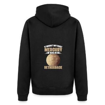 Je n’étais pas de ma faute drôle de Mercure rétrograde pour un - Veste à capuche bio Premium Unisexe - noir - Dos - Nico (187cm)
