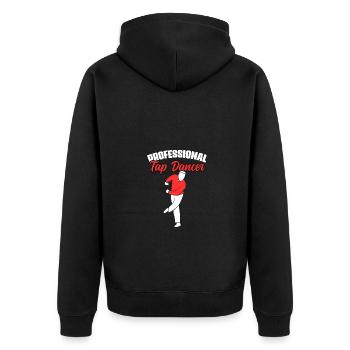 Awesome Professional Tap Dancer For A Tap Dance - Unisex Premium Bio Zip Hoodie - Schwarz - Hinten - Nico (187cm)