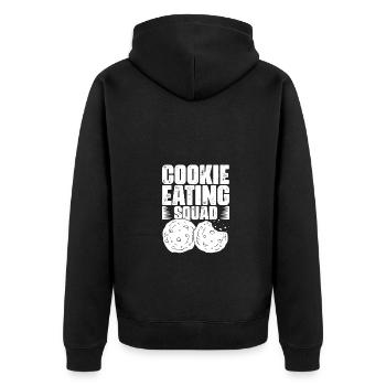 Cookie Eating Funny Baking Cookies Cookie Fans - Veste à capuche bio Premium Unisexe - noir - Dos - Nico (187cm)