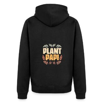 Rétro Plant Papi Head Gardener Un père jardinier - Veste à capuche bio Premium Unisexe - noir - Dos - Nico (187cm)