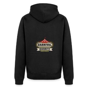 Carnival Security Cool Circus Event Party For - Unisex Premium Bio Zip Hoodie - Schwarz - Hinten - Nico (187cm)