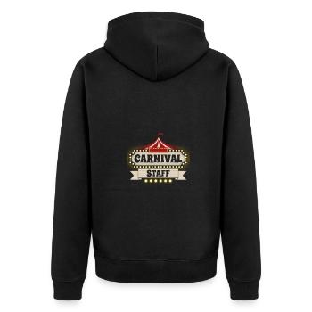 Carnival Staff Funny Circus Event Party For - Unisex Premium Organic Zip Hoodie - black - Back - Nico (187cm)
