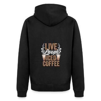 Live Rire Barista de café glacé génial pour un - Veste à capuche bio Premium Unisexe - noir - Dos - Nico (187cm)