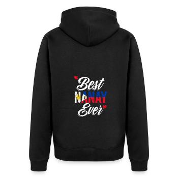 Génial meilleur Nanay Jamais Philippine Love For A - Veste à capuche bio Premium Unisexe - noir - Dos - Nico (187cm)