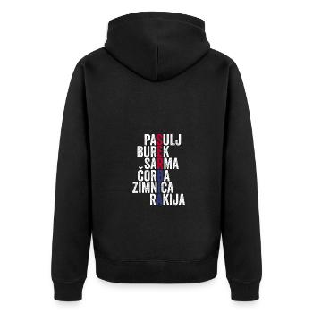 Cool Srbija Aliments préférés serbes Serbie Lover - Veste à capuche bio Premium Unisexe - noir - Dos - Nico (187cm)