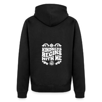 La gentillesse commence avec moi Autisme inspirant - Veste à capuche bio Premium Unisexe - noir - Dos - Nico (187cm)