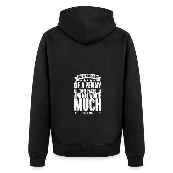 Tu me rappelles un traître à deux visages drôle d’un sou - Veste à capuche bio Premium Unisexe - noir - Dos - Nico (187cm)
