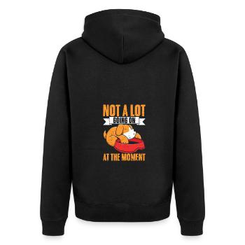 Chien endormi Il ne se passe pas grand-chose en ce moment - Veste à capuche bio Premium Unisexe - noir - Dos - Nico (187cm)