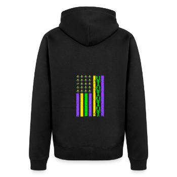 Super drapeau d’écrevisse de Mardi Gras pour Mardi Gras - Veste à capuche bio Premium Unisexe - noir - Dos - Nico (187cm)