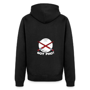 Got Pho Funny Pho Pun Pho Soup For A Vietnamese - Unisex Premium Bio Zip Hoodie - Schwarz - Hinten - Nico (187cm)