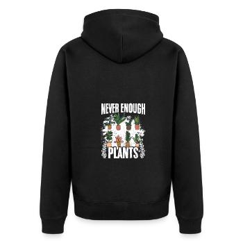 Jamais assez de plantes Drôle Jardinage Humour Une plante - Veste à capuche bio Premium Unisexe - noir - Dos - Nico (187cm)