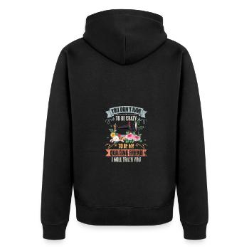 Vous n’avez pas besoin d’être fou Vintage Quilting ami - Veste à capuche bio Premium Unisexe - noir - Dos - Nico (187cm)