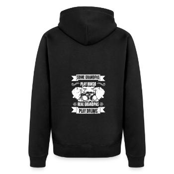 Certains grands-pères jouent au bingo vrais grands-pères drôle - Veste à capuche bio Premium Unisexe - noir - Dos - Nico (187cm)