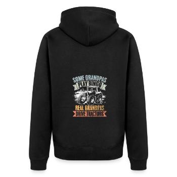 Certains grands-pères jouent au bingo Real Grandpas Drive - Veste à capuche bio Premium Unisexe - noir - Dos - Nico (187cm)