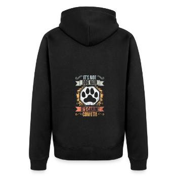 Ce n’est pas des poils de chien, c’est des confettis canins chien Vintage - Veste à capuche bio Premium Unisexe - noir - Dos - Nico (187cm)