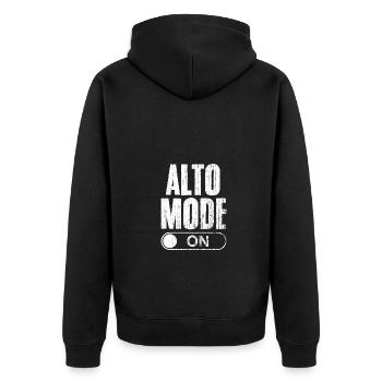 Alto Mode On Funny Music Director Choir Singer - Unisex Premium Organic Zip Hoodie - black - Back - Nico (187cm)