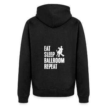 Cool Eat Sleep Ballroom Dancing A Ballroom Dance - Unisex Premium Bio Zip Hoodie - Schwarz - Hinten - Nico (187cm)