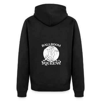 Awesome Ballroom Queen For Ballroom Dancers - Unisex Premium Bio Zip Hoodie - Schwarz - Hinten - Nico (187cm)