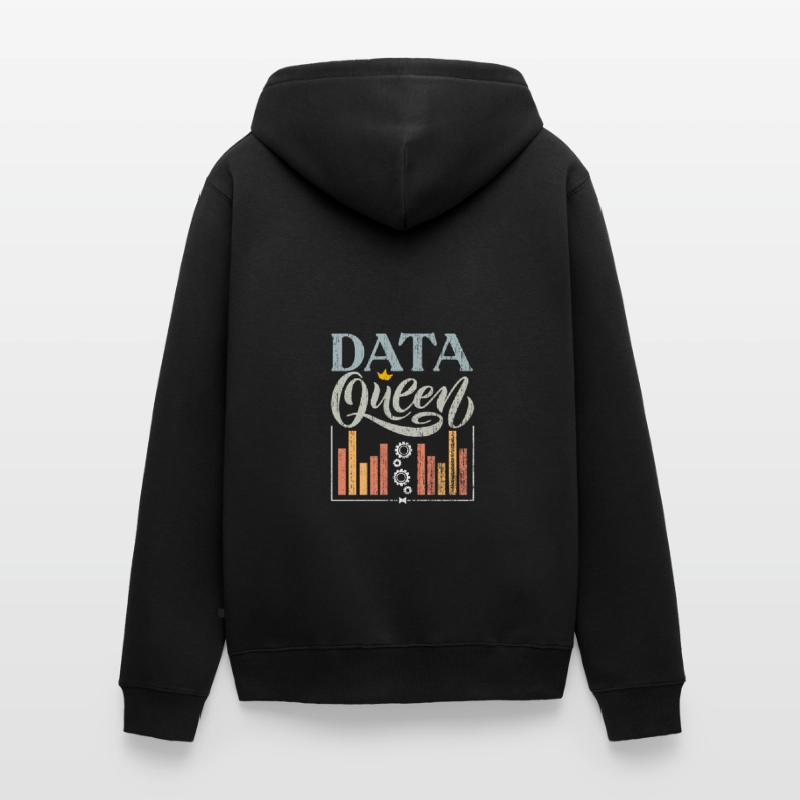 Awesome Data Queen Deep Learning A Data Scientist Unisex Premium Bio Zip Hoodie