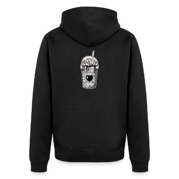 Lait frappé Emocore - Veste à capuche bio Premium Unisexe - noir - Dos - Nico (187cm)