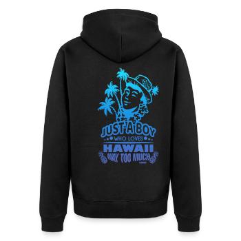 Hawaï - Veste à capuche bio Premium Unisexe - noir - Dos - Nico (187cm)