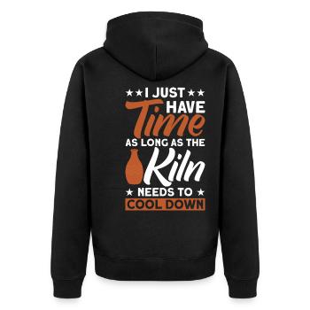 Töpfern Töpfer Töpferei Pottery - Unisex Premium Organic Zip Hoodie - black - Back - Nico (187cm)