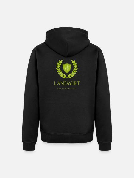 Farmer Shield Plant - Unisex Premium Organic Zip Hoodie - black