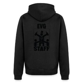Junggesellenabschied Mitarbeiter - Junggesellenabschied verheiratet - Unisex Premium Bio Zip Hoodie - Schwarz - Hinten - Nico (187cm)