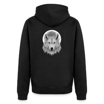 Loup - Veste à capuche bio Premium Unisexe - noir - Dos - Nico (187cm)