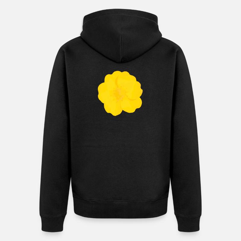 Buttercup Bold - Unisex Premium Bio Zip Hoodie - Schwarz