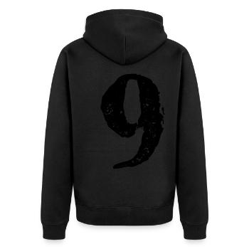 Maillot à 9 chiffres - Veste à capuche bio Premium Unisexe - noir - Dos - Nico (187cm)