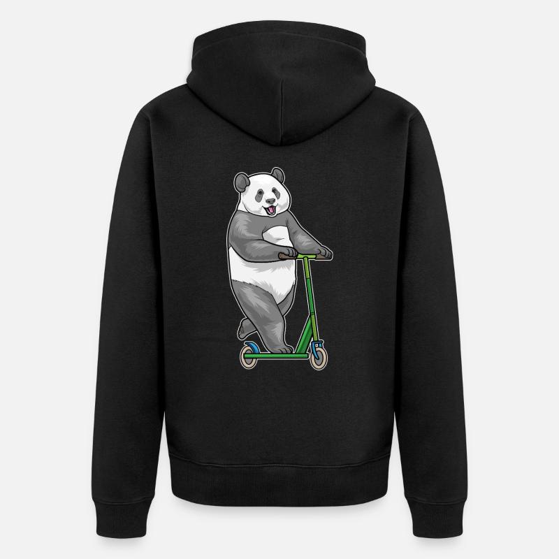 Trottinette Panda - Veste à capuche bio Premium Unisexe - noir