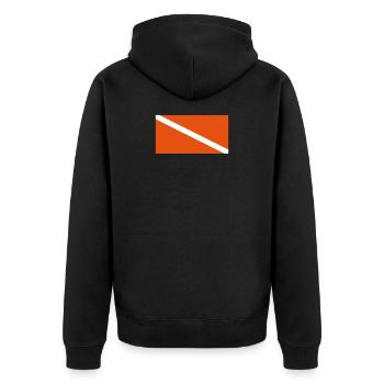 Drapeau de plongée AI - Veste à capuche bio Premium Unisexe - noir - Dos - Nico (187cm)