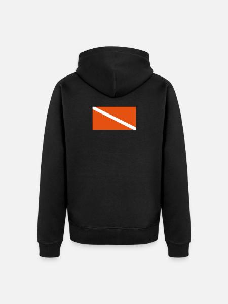 Drapeau de plongée AI - Veste à capuche bio Premium Unisexe - noir