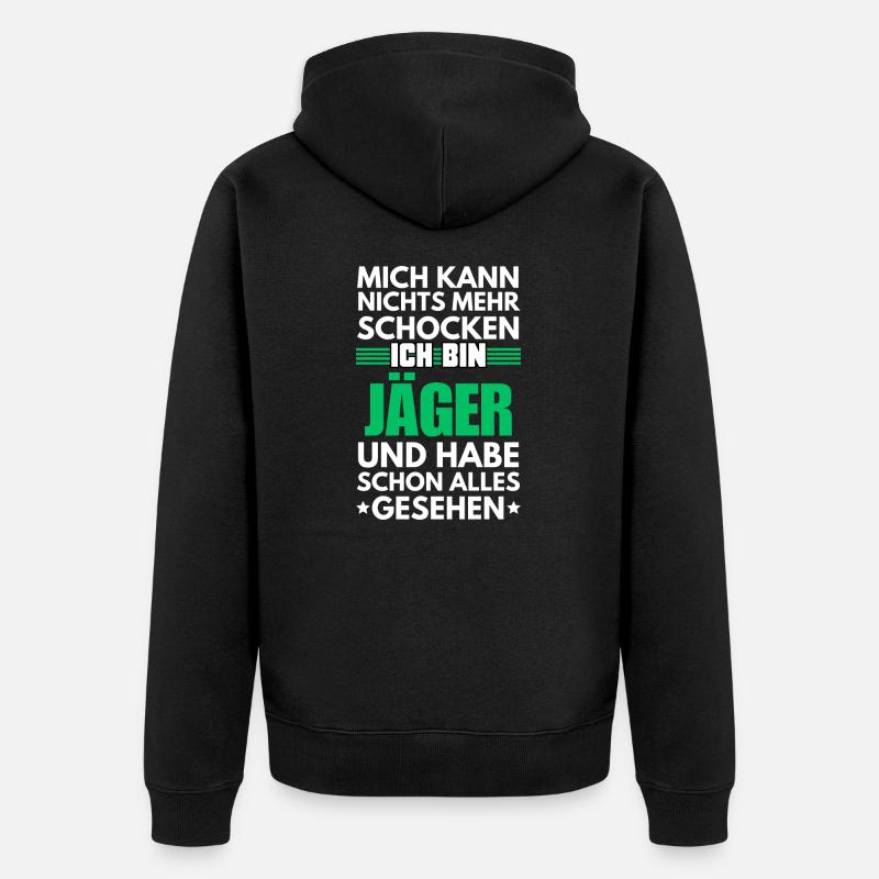 Chasseur inébranlable - Veste à capuche bio Premium Unisexe - noir