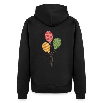 Balloons Balloons Birthday Gift Pastel - Unisex Premium Organic Zip Hoodie - black - Back - Nico (187cm)