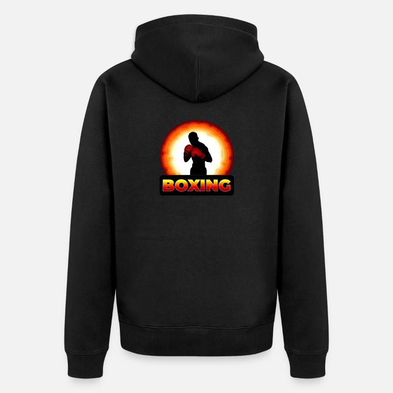 Boxen - Unisex Premium Bio Zip Hoodie - Schwarz