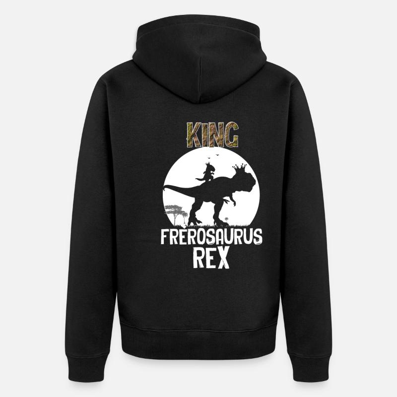 King Frérosaurus Rex - Veste à capuche bio Premium Unisexe - noir