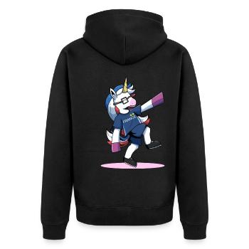 Licorne supporter équipe de france coupe du monde - Veste à capuche bio Premium Unisexe - noir - Dos - Nico (187cm)