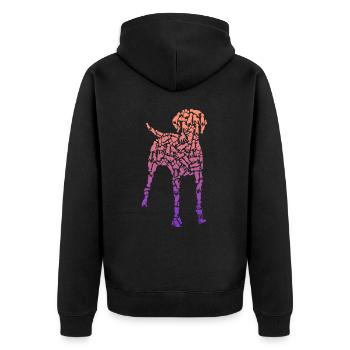 Braque de Weimar Chiens Chien Maman Dames Enfants Vizslas - Veste à capuche bio Premium Unisexe - noir - Dos - Nico (187cm)