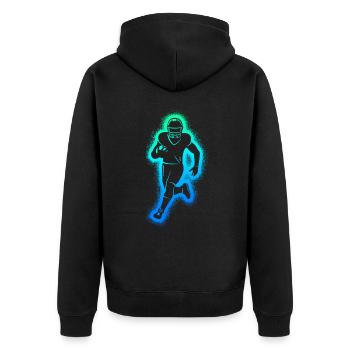 Joueurs de football américain Enfants Garçons Football - Veste à capuche bio Premium Unisexe - noir - Dos - Nico (187cm)