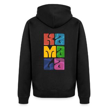 Kamala - prénom - Veste à capuche bio Premium Unisexe - noir - Dos - Nico (187cm)