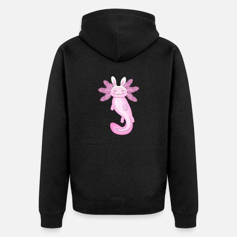 Mignon Axolotl de Pâques - Veste à capuche bio Premium Unisexe - noir