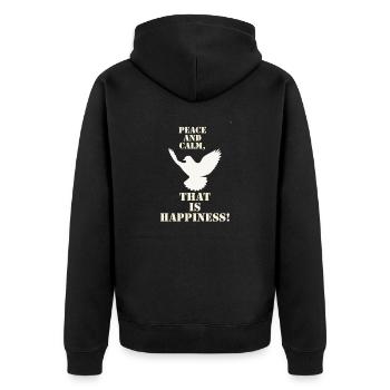 Beautiful dove of peace design - Unisex Premium Organic Zip Hoodie - black - Back - Nico (187cm)