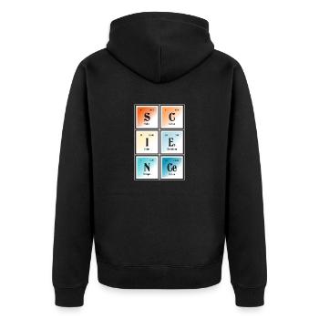 | scientifique Tableau périodique des éléments - Veste à capuche bio Premium Unisexe - noir - Dos - Nico (187cm)