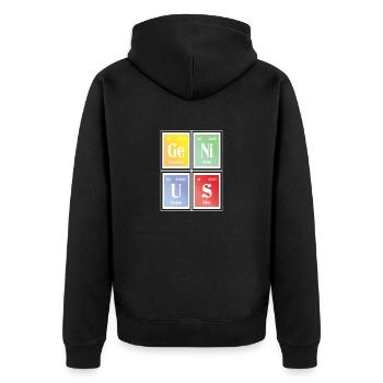 Génie | Tableau périodique des éléments - Veste à capuche bio Premium Unisexe - noir - Dos - Nico (187cm)