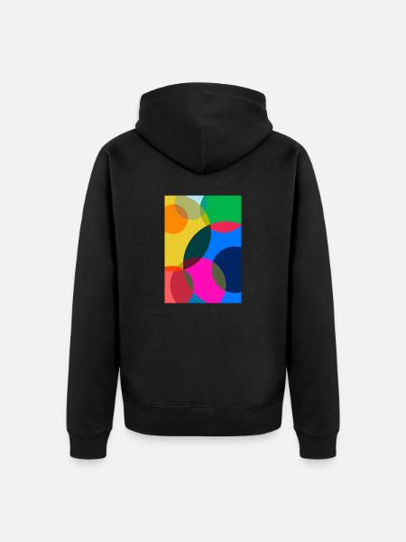 Abstract Painting - Unisex Premium Organic Zip Hoodie - black