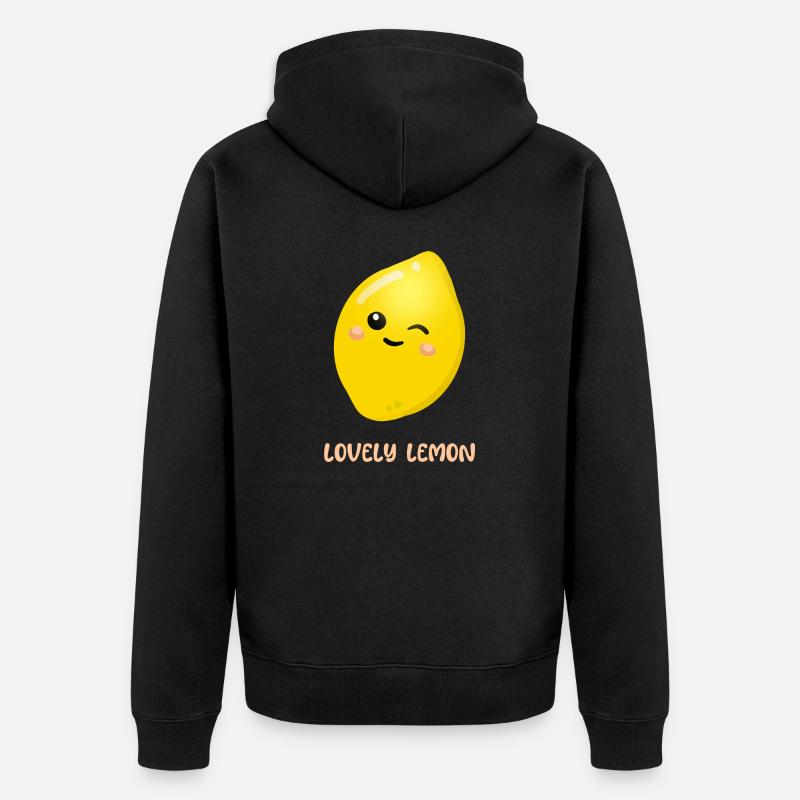 Aimer le citron - Veste à capuche bio Premium Unisexe - noir